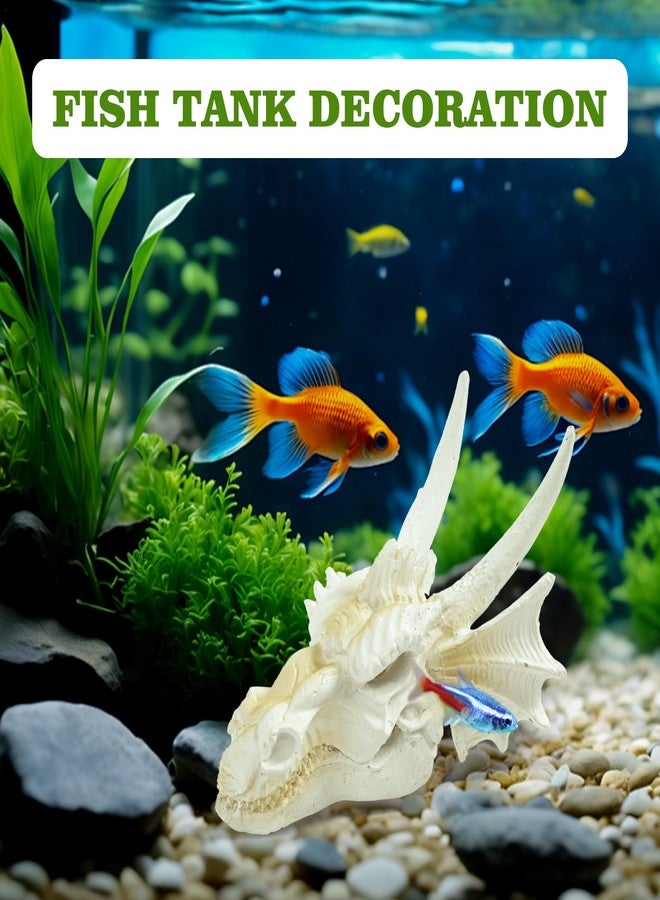 Swirge Dragon Skull Ornament for Aquarium Reptile Fish Tank Decorations Mini Betta Fish Tank Decor Accessories - Image 5